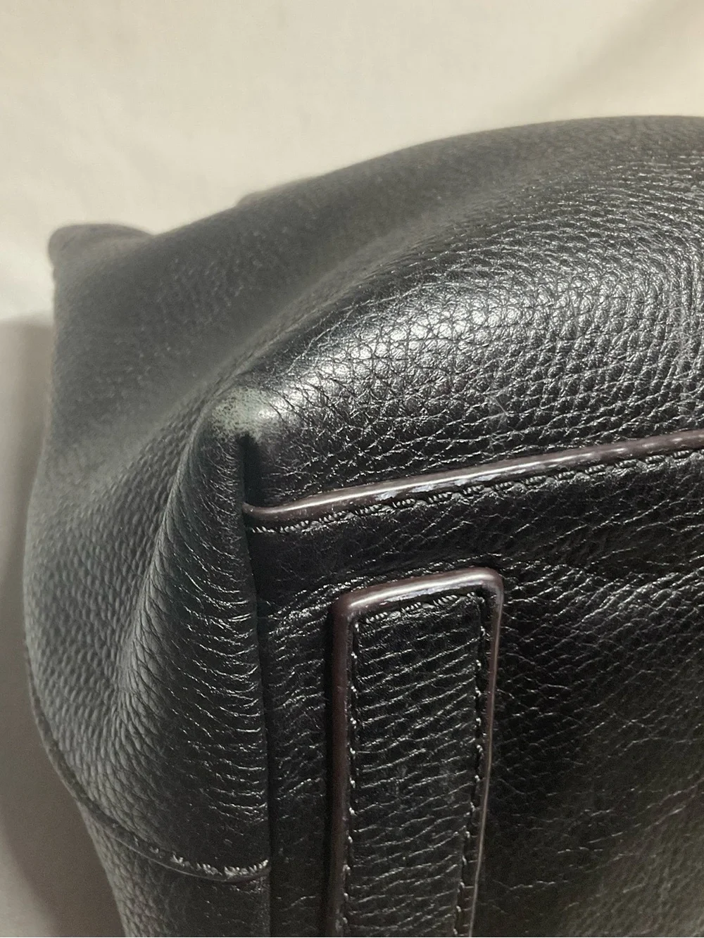 Tory Burch McGraw Triple Compartment Black Leather Satchel Bag